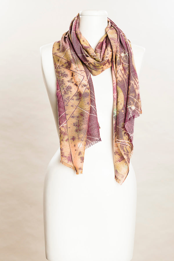 Digital Stars Print Wool Blend Scarf (SE-9560)